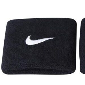 Nike Swoosh Wristbands (Black/White, OSFM)